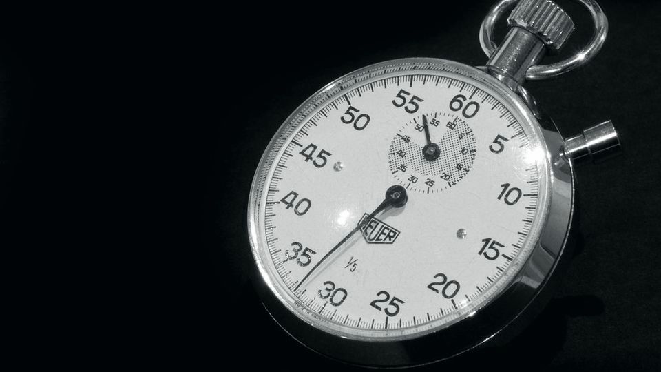 A mechanical stopwatch